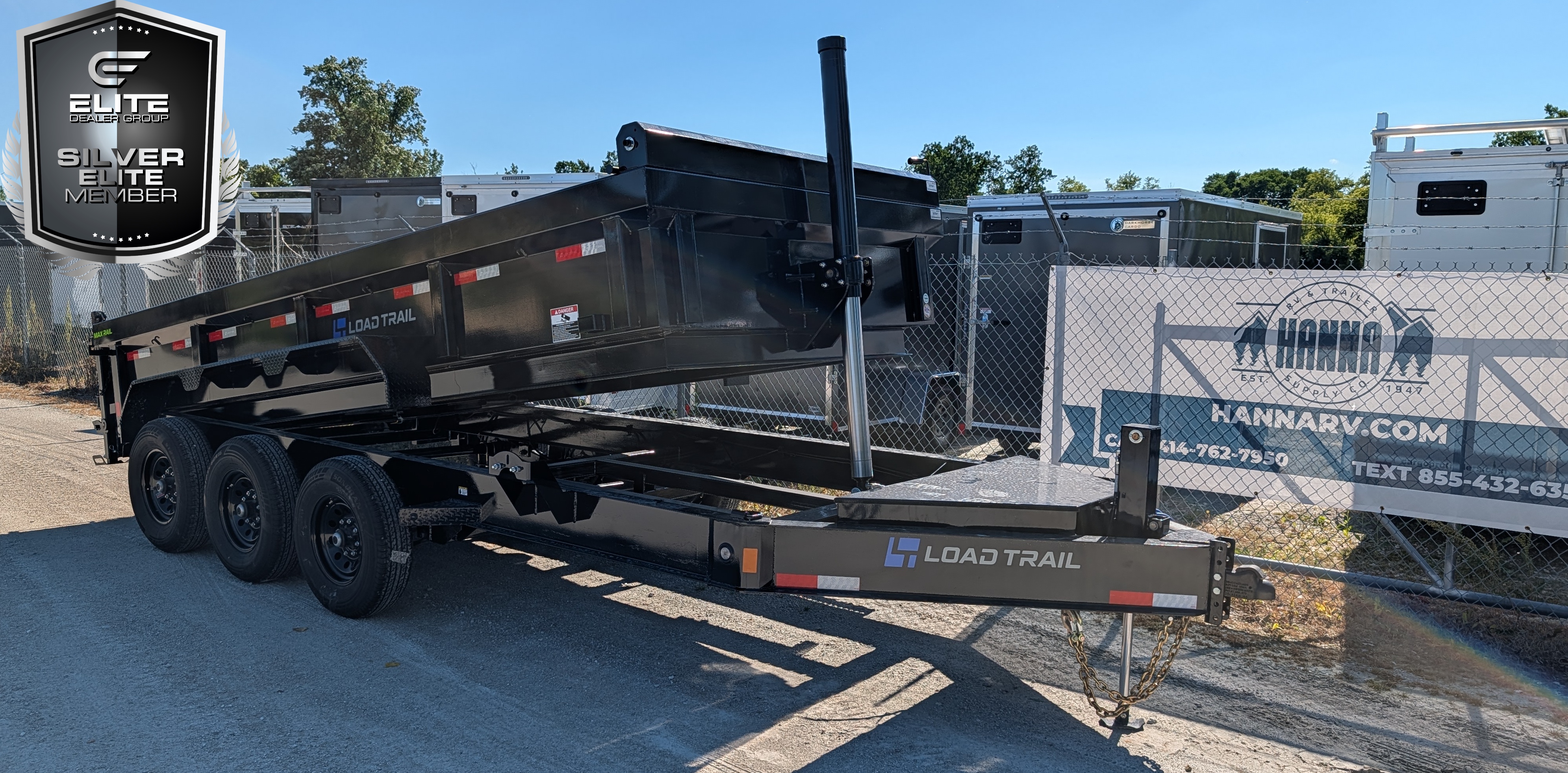 Load Trail 83 X 16 Triple Axle 21,000 Lb Low Profile Dump Trailer with Telescopic Cylinder / Hydraulic Jack and 7 Gauge Floor